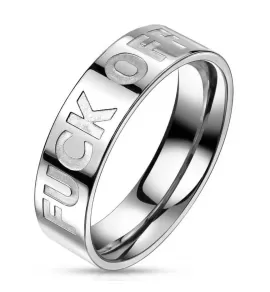 Кольцо из стали TATIC RSS-7533 необычное с надписью FUCK OFF