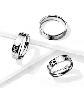 Кольцо из стали TATIC RSS-7533 необычное с надписью FUCK OFF