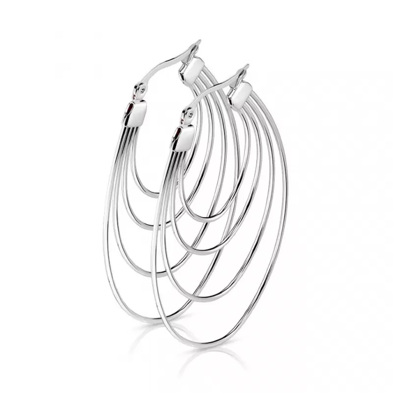 Женские серьги-кольца из стали TATIC SE3865 овальной формы