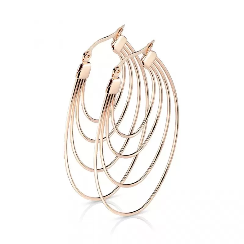 Женские серьги-кольца из стали TATIC SE3865 овальной формы