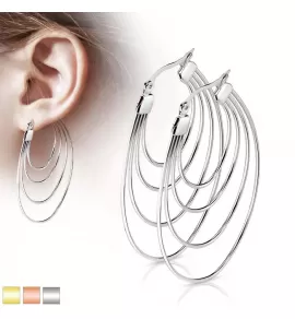 Женские серьги-кольца из стали TATIC SE3865 овальной формы