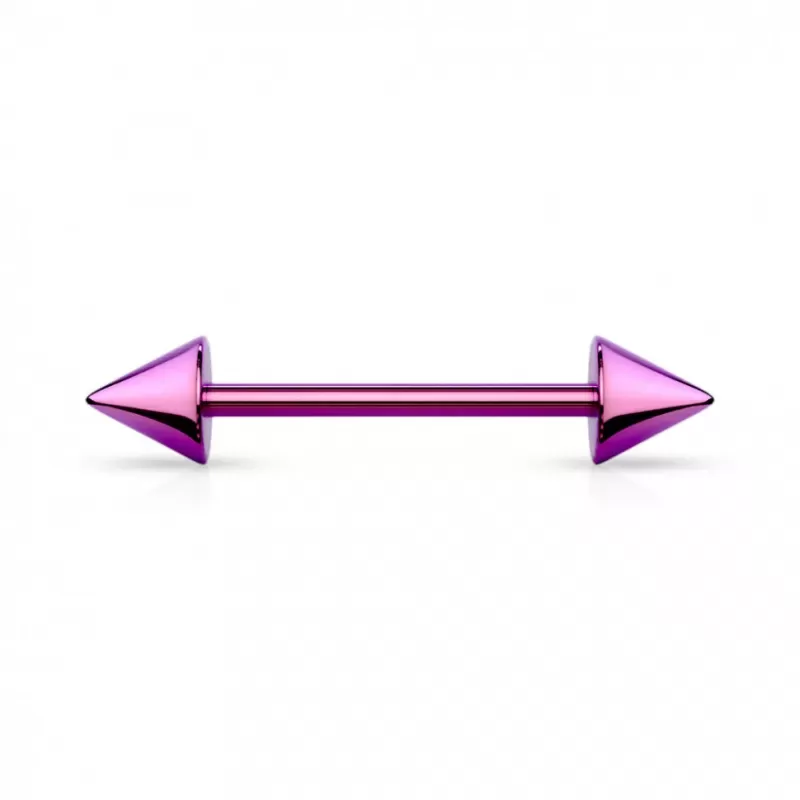 Штанга из стали с шипами PiercedFish BT02 для пирсинга хряща уха, хеликса, брови, сосков