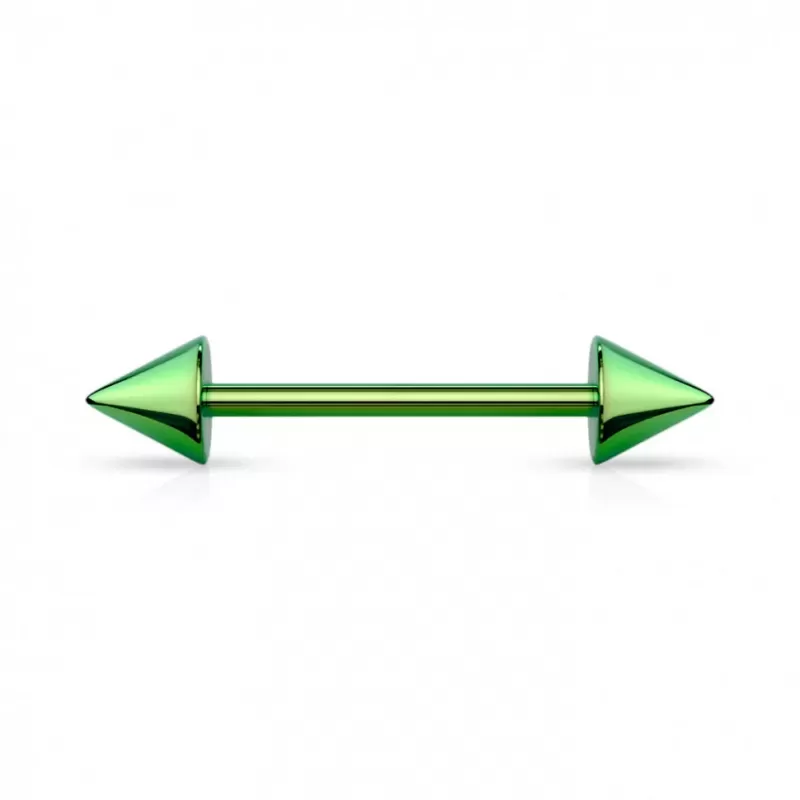 Штанга из стали с шипами PiercedFish BT02 для пирсинга хряща уха, хеликса, брови, сосков