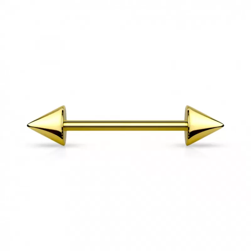 Штанга из стали с шипами PiercedFish BT02 для пирсинга хряща уха, хеликса, брови, сосков