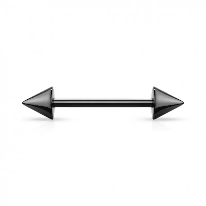 Штанга из стали с шипами PiercedFish BT02 для пирсинга хряща уха, хеликса, брови, сосков