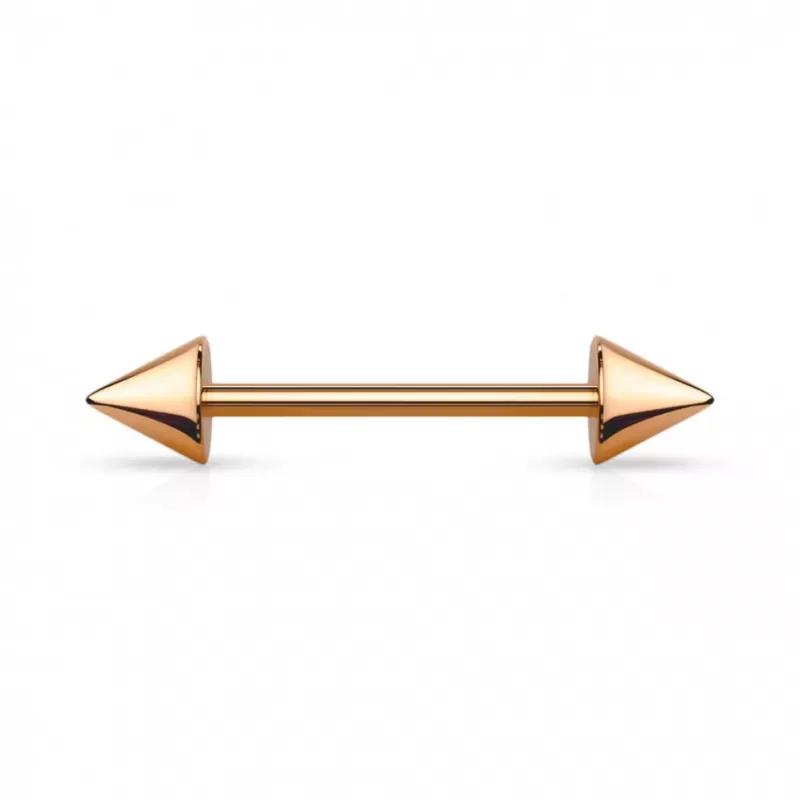 Штанга из стали с шипами PiercedFish BT02 для пирсинга хряща уха, хеликса, брови, сосков