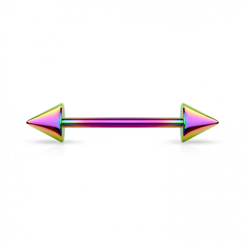 Штанга из стали с шипами PiercedFish BT02 для пирсинга хряща уха, хеликса, брови, сосков