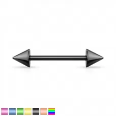 Штанга из стали с шипами PiercedFish BT02 для пирсинга хряща уха, хеликса, брови, сосков