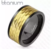 Мужское кольцо из титана Spikes R-TM-3870 с вращающейся серединой