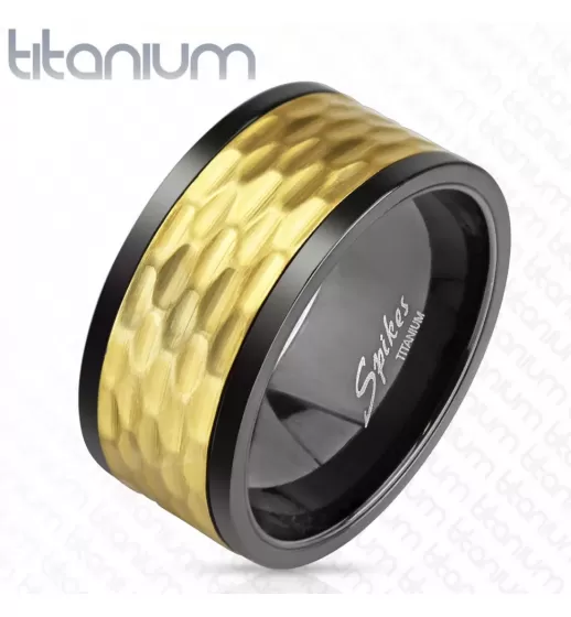 Мужское кольцо из титана Spikes R-TM-3870 с вращающейся серединой