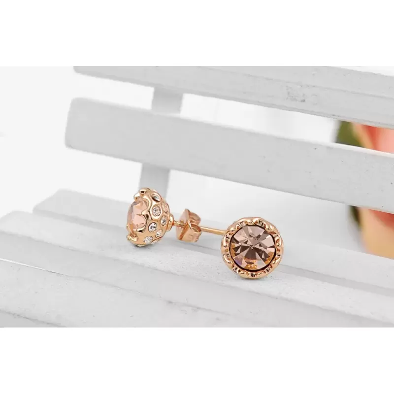 Серьги ROZI RR-14210 гвоздики с цветным камнем