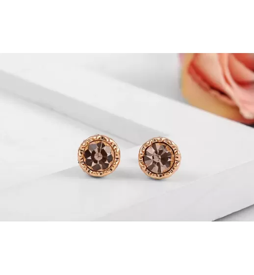 Серьги ROZI RR-14210 гвоздики с цветным камнем