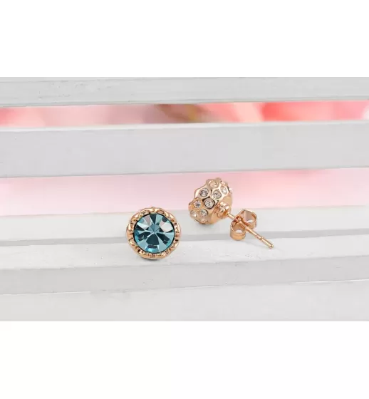 Серьги ROZI RR-14210 гвоздики с цветным камнем
