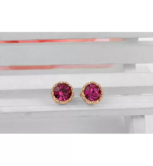 Серьги ROZI RR-14210 гвоздики с цветным камнем