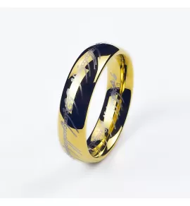 Кольцо Всевластия из карбида вольфрама Spikes/CARRAJI R-TU-131 золотистое