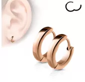 Серьги кольца из ювелирной стали золотистые TATIC SE2002-RD