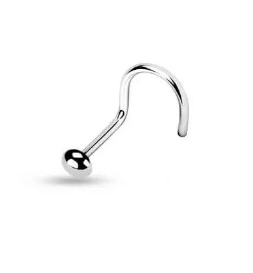 Серьга нострил для пирсинга носа PiercedFish NOSE из медицинской стали