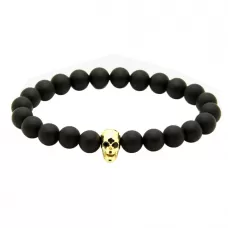 Мужской браслет из натуральных камней с черепом MRJ-BALB119