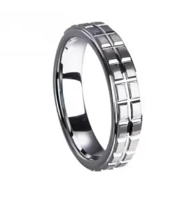 Кольцо из карбида вольфрама INFY R-TG-5029 с объемным рельефом