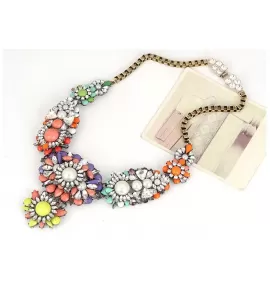 Колье AS-C11289 с разноцветными камнями