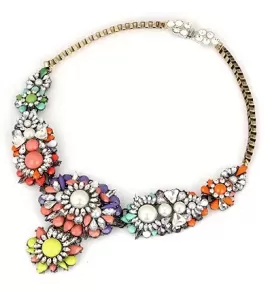 Колье AS-C11289 с разноцветными камнями