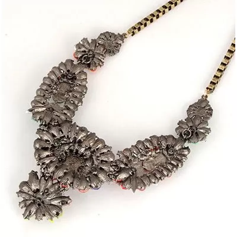 Колье AS-C11289 с разноцветными камнями