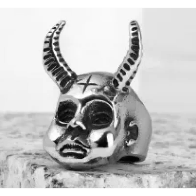 Мужской перстень череп демона TATIC SR-BR-102 из стали