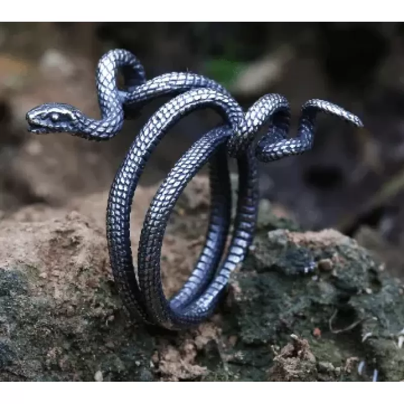 Кольцо из стали TATIC SR-BR-103 в виде змеи