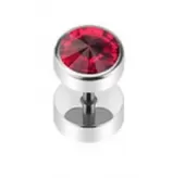 Серьга PiercedFish PSFX-22 с кристаллом (имитация плага)