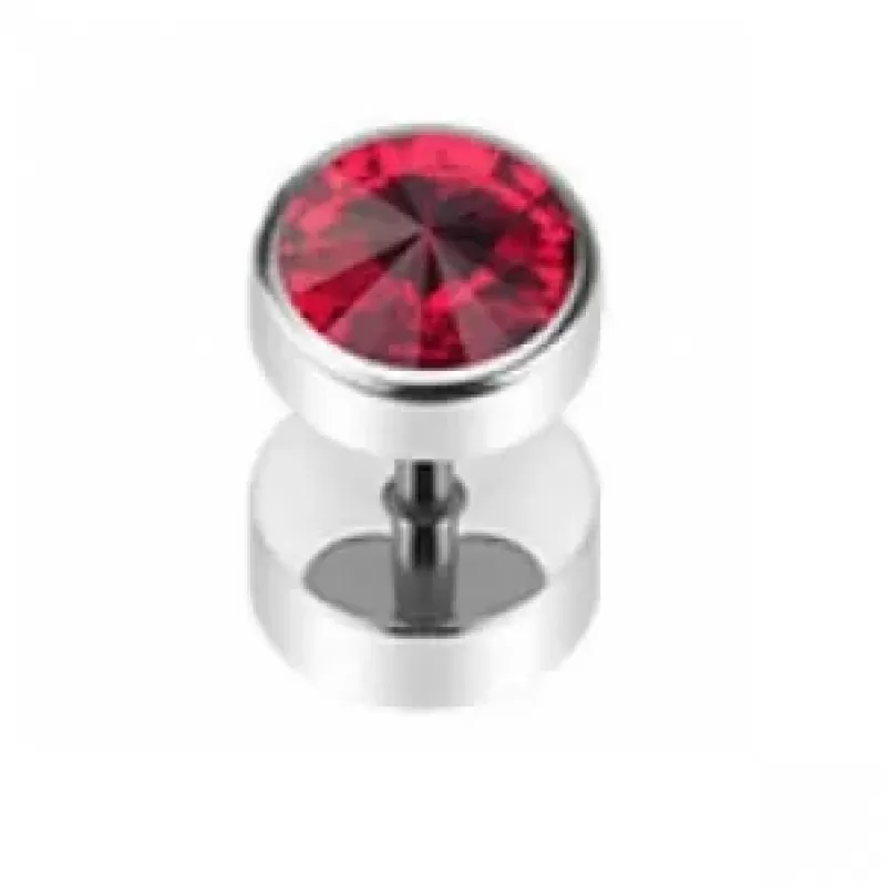 Серьга PiercedFish PSFX-22 с кристаллом (имитация плага)