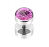 Серьга PiercedFish PSFX-22 с кристаллом (имитация плага)