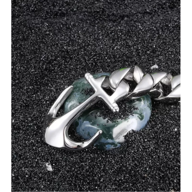 Мужской браслет из стали Everiot SB-MJ-14024 с якорями