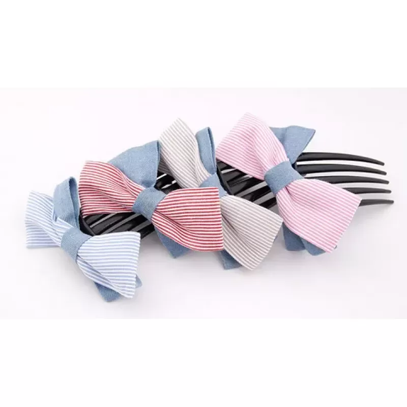 Заколка для волос AS-A19548 с голубым бантом