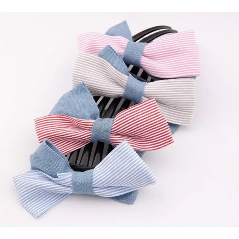 Заколка для волос AS-A19546 с нежно-розовым бантом