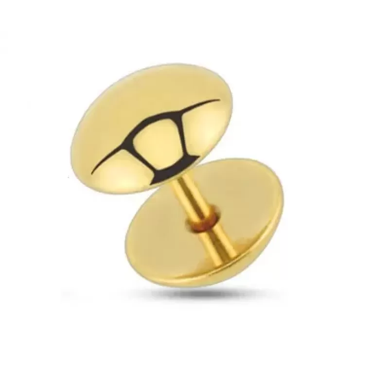 Серьги из стали PiercedFish PSFX-52  (Фейк-плаг обманка) круглой формы