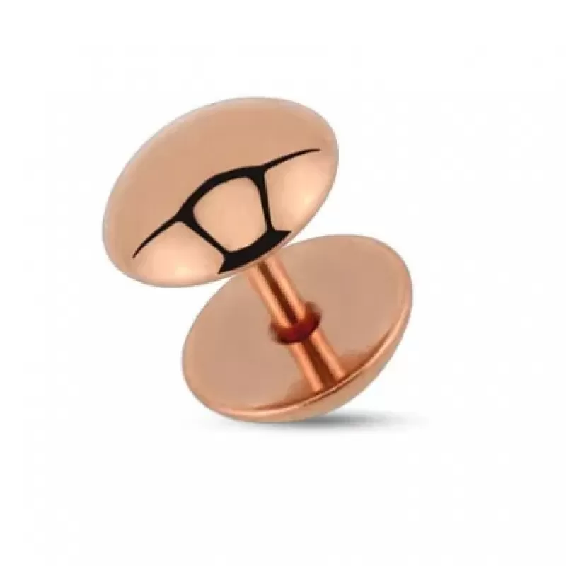 Серьги из стали PiercedFish PSFX-52  (Фейк-плаг обманка) круглой формы