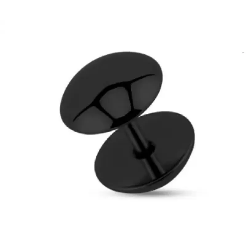 Серьги из стали PiercedFish PSFX-52  (Фейк-плаг обманка) круглой формы