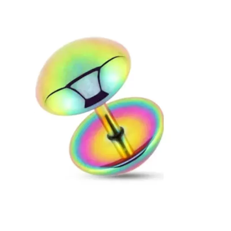 Серьги из стали PiercedFish PSFX-52  (Фейк-плаг обманка) круглой формы