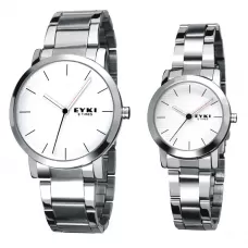 Часы на металлическом ремешке EYKI серии E TIMES  ET0148-WT с белым циферблатом