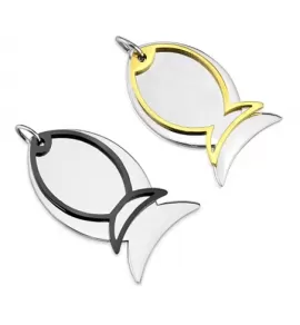 Кулон из стали TATIC SSPM-6215 в форме рыбки