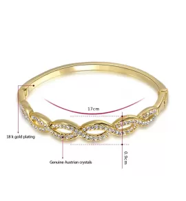 Браслет ROZI BC-08750B с плетением и фианитами