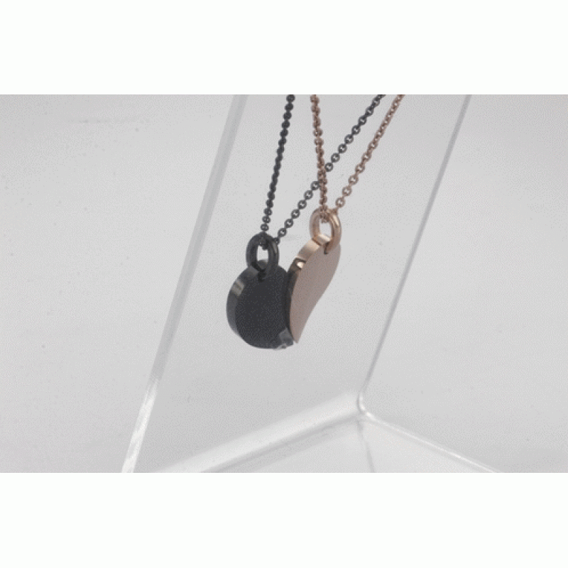 Парный кулон Everiot AAB-13xGPSD с надписью "For the rest of our life"