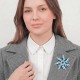 Брошь ОРЕОЛ Zircon+crystal