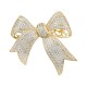Брошь Бантик Zircon Fiore Luna XR00397B1 BW/G