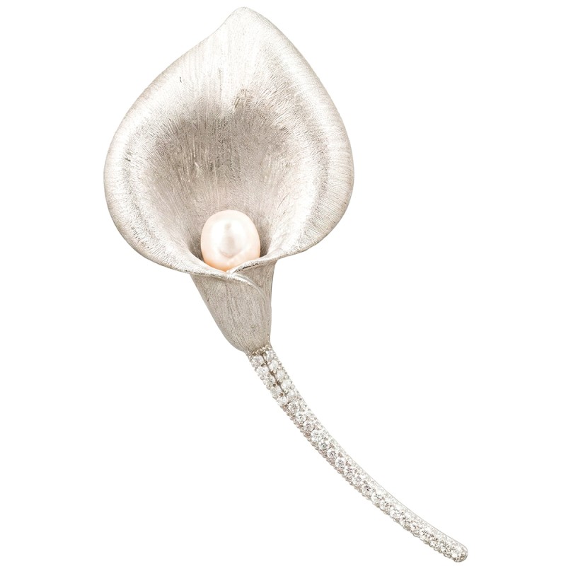 Брошь Калла freshwater pearl