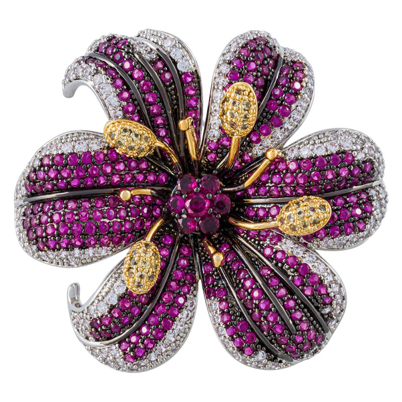 Брошь ВИОЛА Zircon