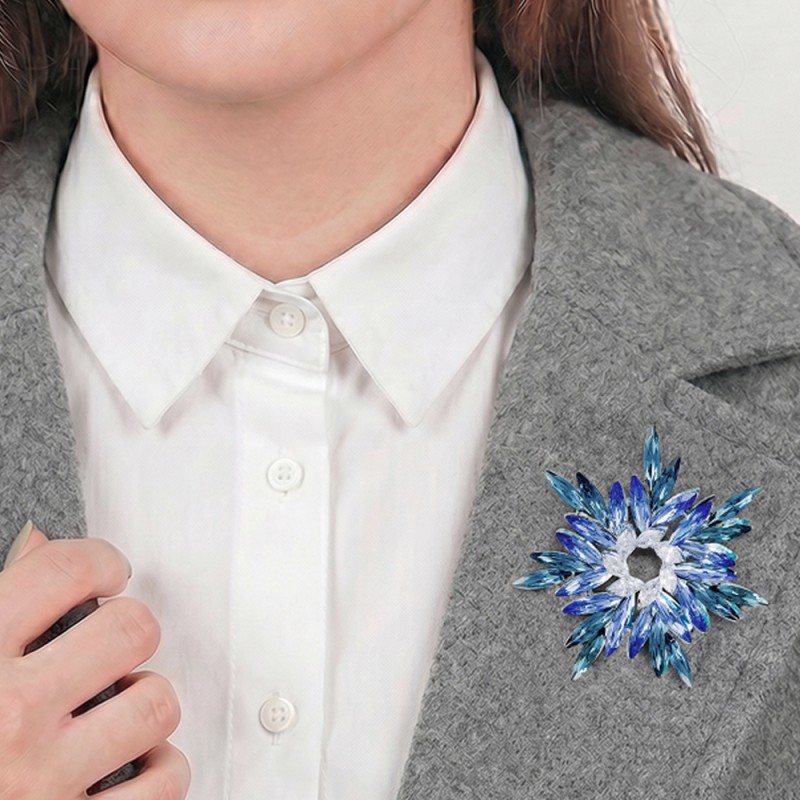 Брошь ОРЕОЛ Zircon+crystal