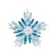 Брошь СНЕЖИНКА  Zircon+crystal