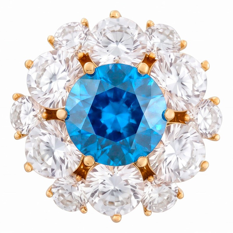 Брошь Кристалл Zircon+магнит
