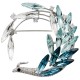Брошь Птица crystal blue